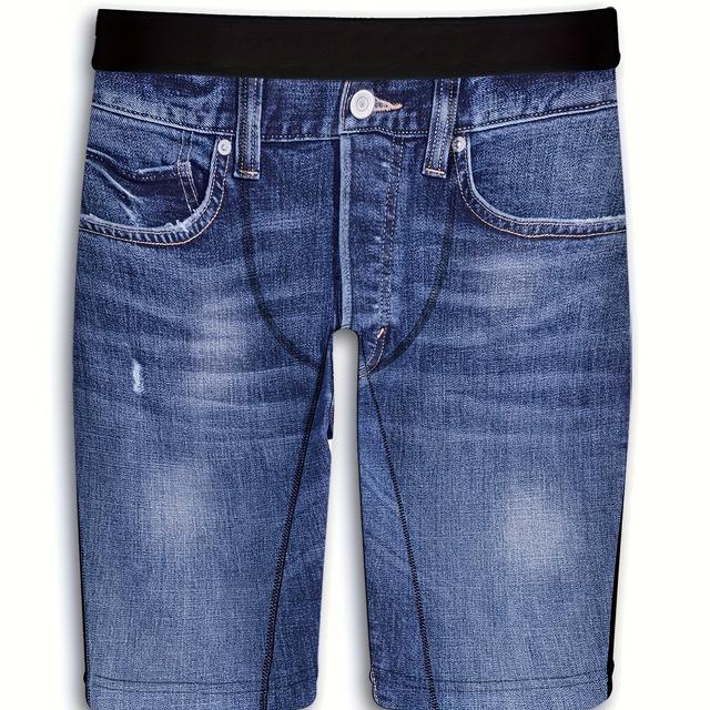 TEMU Men's Polyester Boxer Briefs, Knit Fabric, Medium Stretch, All , Fit With Applique For Underwear, Sports, Beach, Fitness, Lounge, Cycling