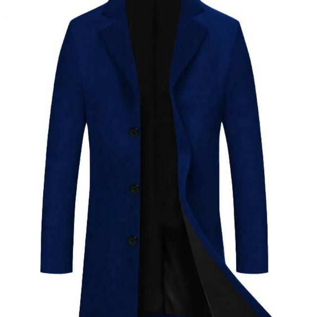 TEMU Último Abrigo de Terciopelo Largo y Popular para Hombres, Chaqueta Cortavientos de Estilo Ajustado Medio-Largo para Hombre, Moda Casual