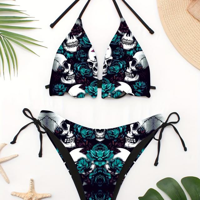 TEMU Neuer Stil, Fabrik Großhandel, Europäisch und Mode, Halloween Geschenke, Valentinstagsgeschenke, Neujahrsgeschenke, Bedruckte Bikini Bademode mit sexy