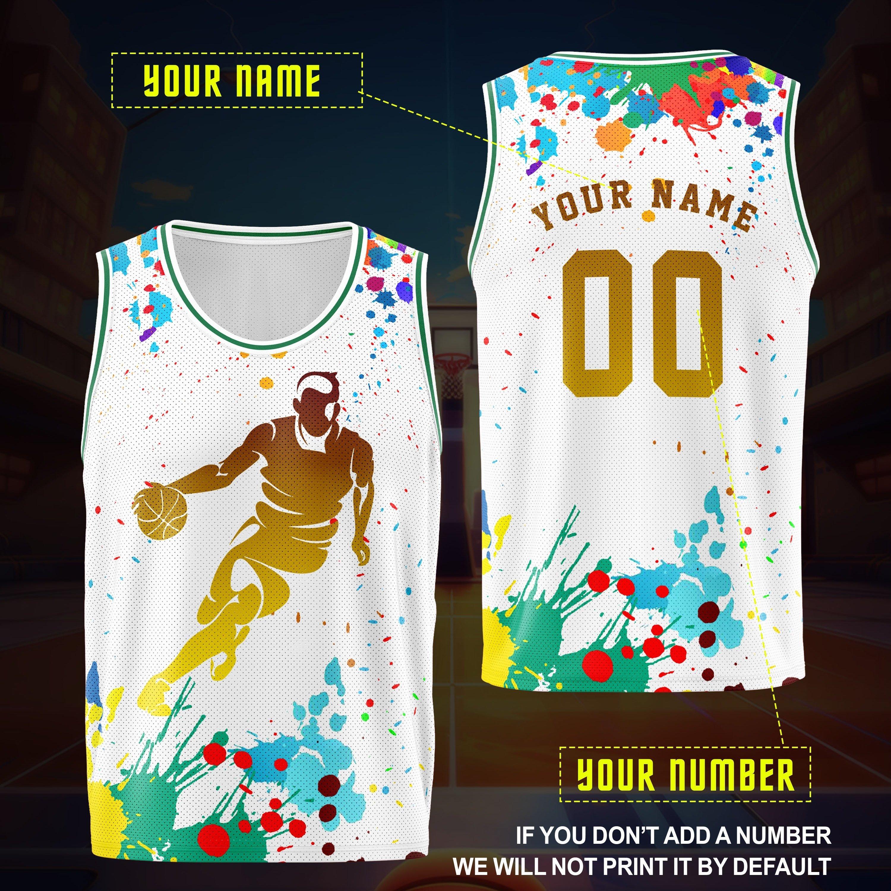 TEMU Children's Custom Name And Number, Basketball Sports Vest, Suitable For Game Training Party, , Breathable, Suitable For Outdoor Sports And Leisure