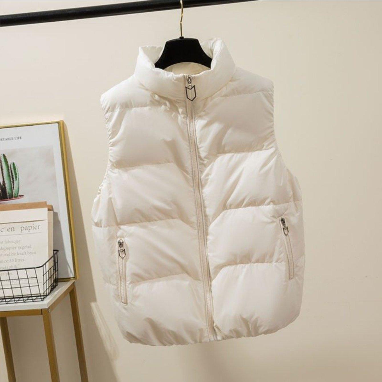 TEMU 【商品名】秋冬に最適な、韓国風のルーズフィット&カラーが特徴の、着回し力抜群のショートベストジャケット