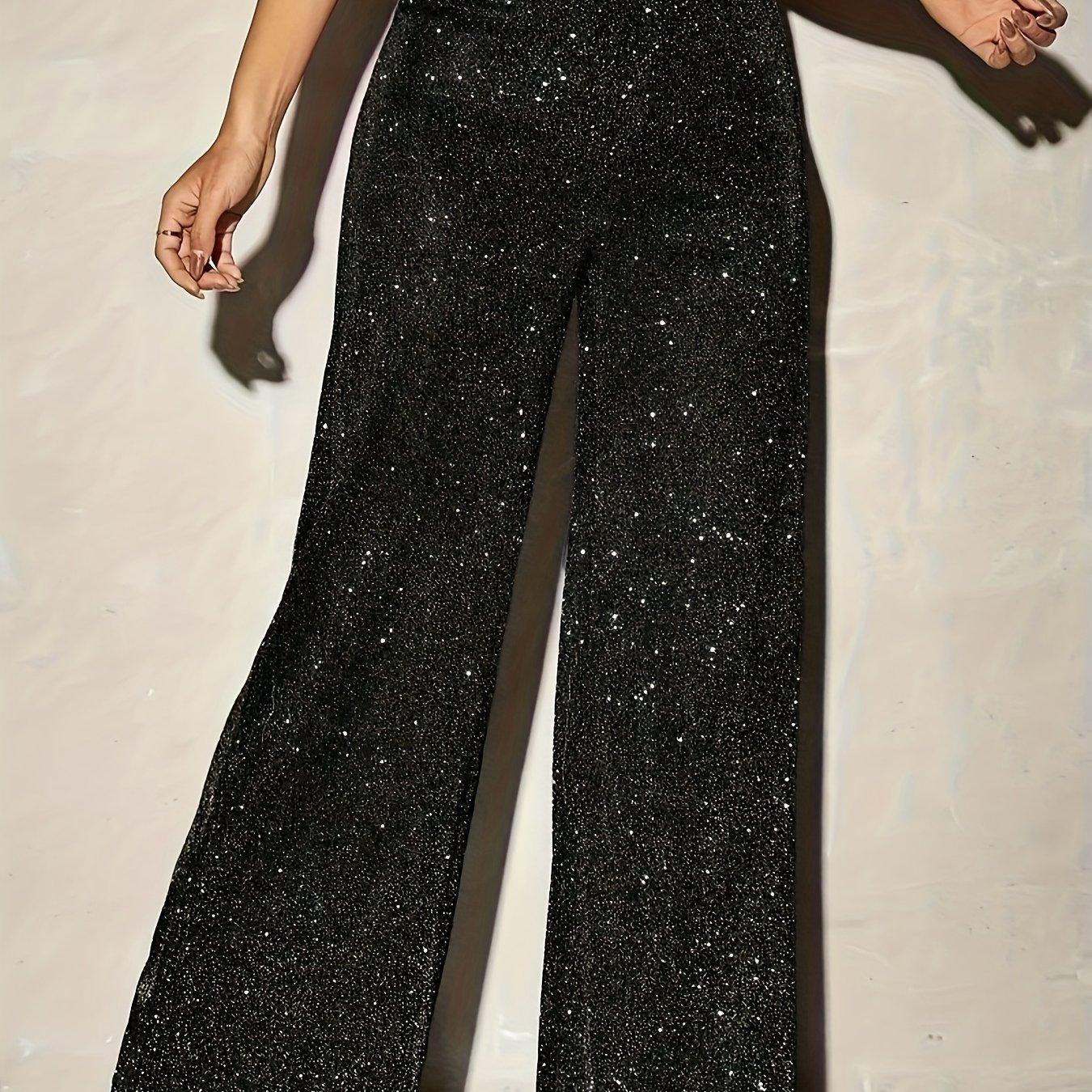 TEMU Plus Size - Plus Size - 6th Plus Size Fashion Trendy High-waist Flare Pants
