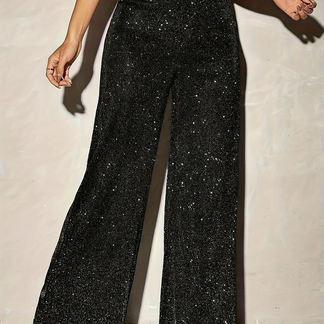 TEMU Plus Size - Plus Size - 6th Plus Size Fashion Trendy High-waist Flare Pants