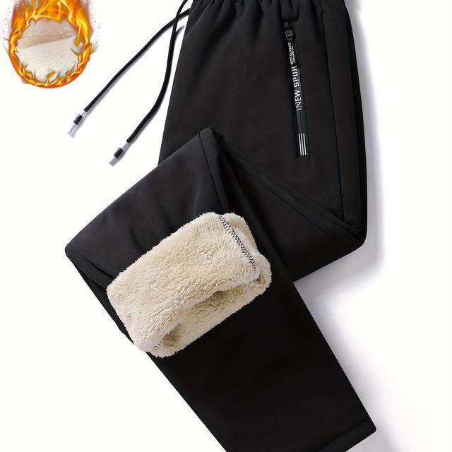 TEMU Men's Casual Sports Fashion Thickened Fleece Long Pants