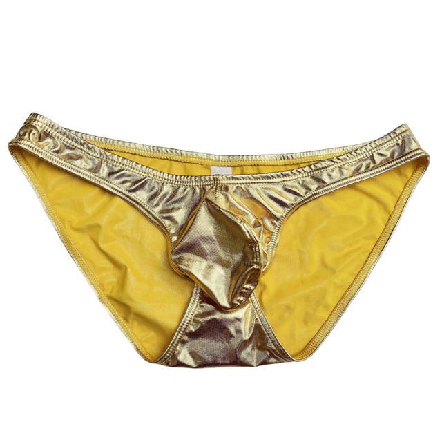 TEMU Men's Sexy Low-rise Boxer Briefs, Valentine's Day Gift, Fashion Leather, Design, Solid Color, Knit Fabric, 90% Polyester 10% Elastane, Stretch, 210gsm - Fit Underwear