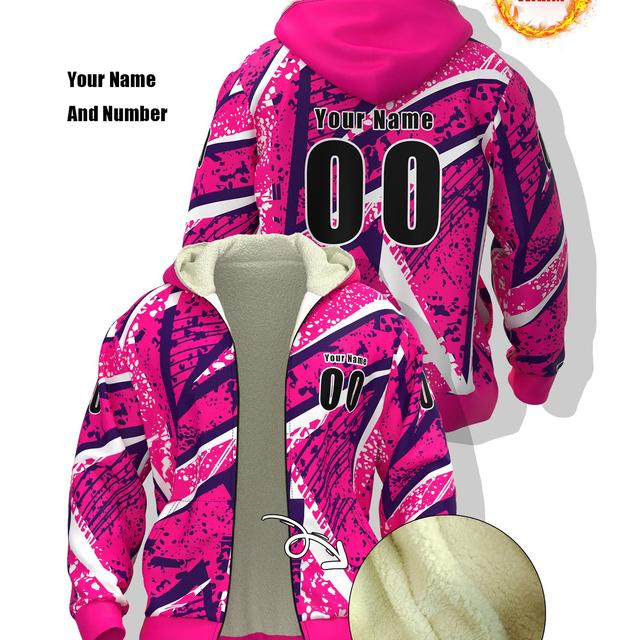 TEMU Men's Customizable Hooded Jacket - Stylish Print, Zip-up Casual Winter Coat With Pockets, Polyester Lined For , Everyday Jacket | Trendy Casual Jacket | Polyester Lined Coat, Plus Size