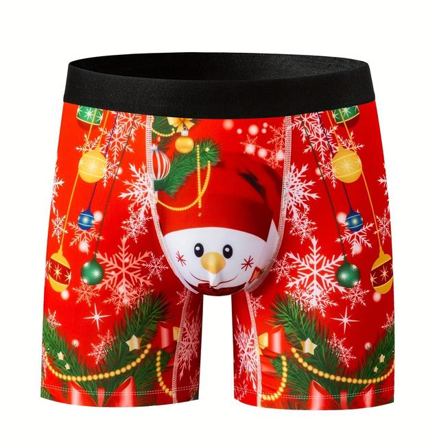 TEMU Christmas Men's Underwear, Christmas Carnival Creative 3d Pattern Boxer Briefs