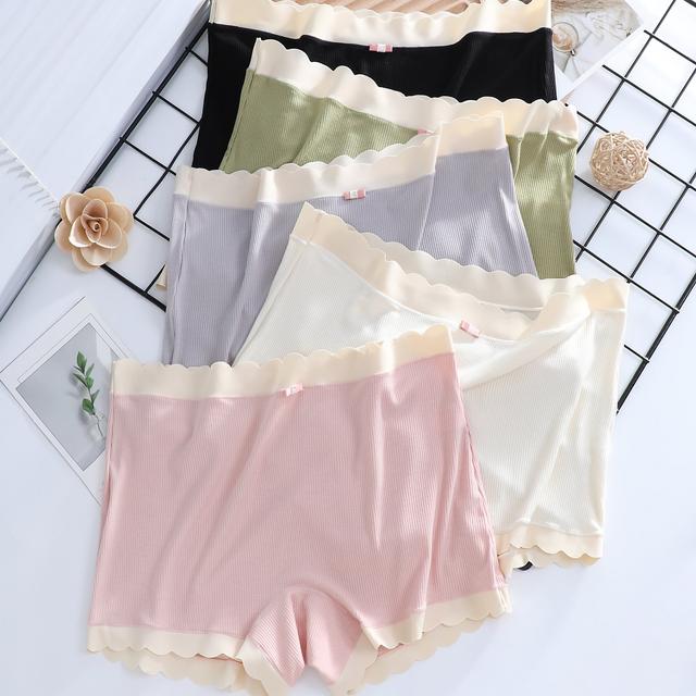 TEMU 5er-Pack Rippen-Slip mit Schleife Kontrastnähten