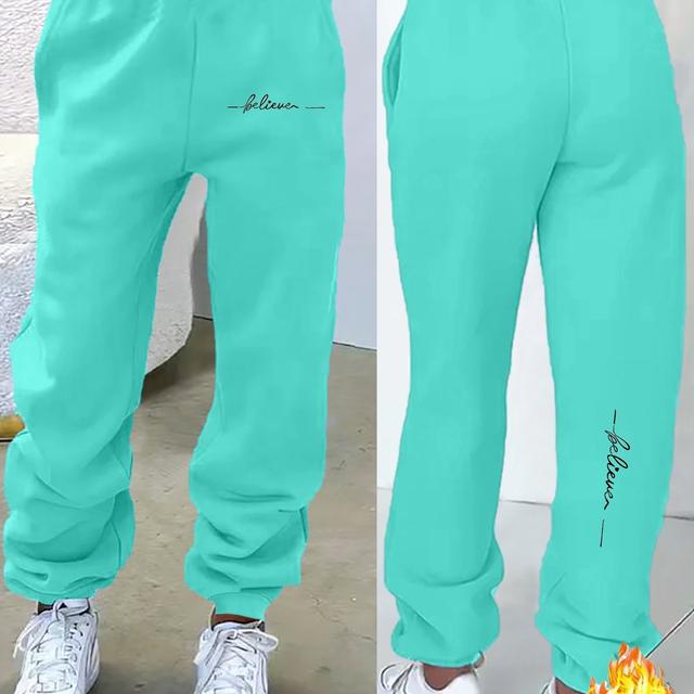 TEMU Y2k Trendy Fashion, Double-sided Print, Women's -lined Loose Sweatpants, Casual , Women's Autumn/winter Apparel S, M, L, Xl, Xxl