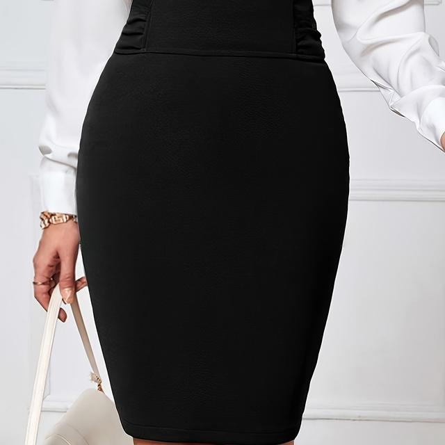 TEMU Women's Fitted Knee-length Pencil Skirt For Summer