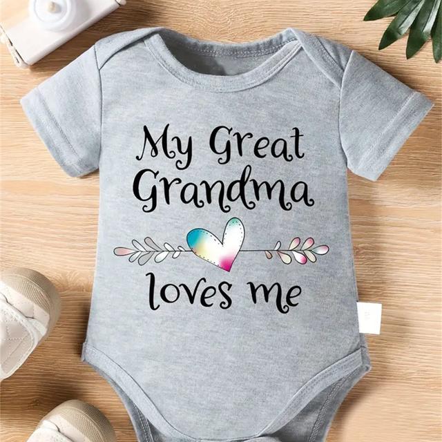 TEMU Summer White Baby Onesie Set Casual Print Sleeveless Onesie Heart Shaped Design Unisex For Newborns Suitable For Outdoor Wear