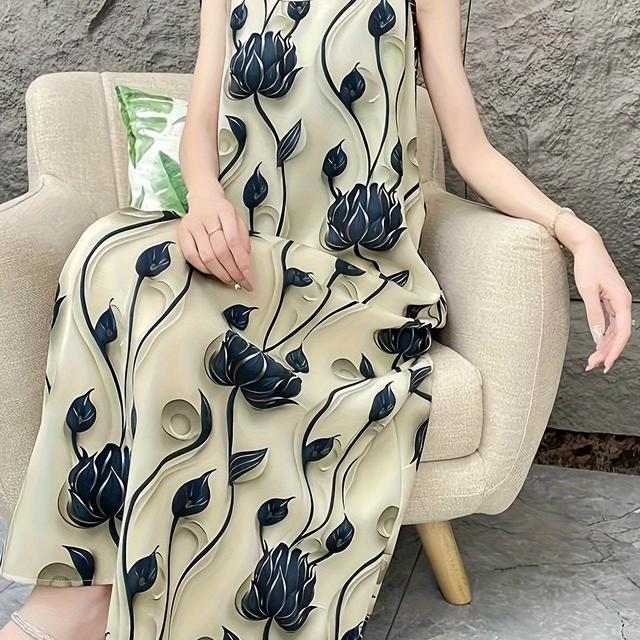 TEMU 在庫あり【ステップ ロータス】スパゲッティサスペンダードレス ルファッション フレンチルーズ トなゆったりドレス レディース