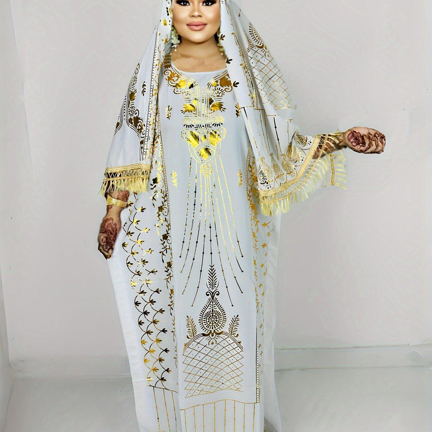 TEMU Plus Size - Plus Size - Middle Eastern Robe + Scarf