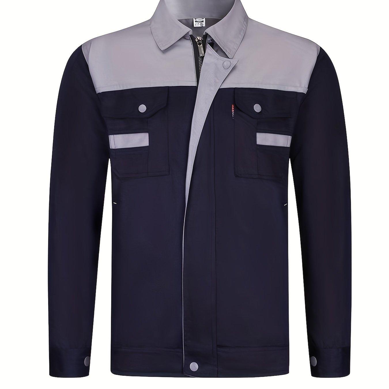 TEMU Workwear For Work Jacket Clothes Uniform Coverall Staff Jackets