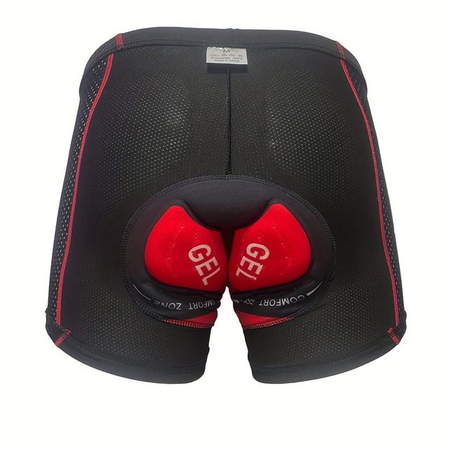 TEMU Men's Cycling Shorts, Compression Underwear With Elastic Waistband, Mountain And Road Bike Shorts, Breathable Gel Padded Non-transparent Design For Men