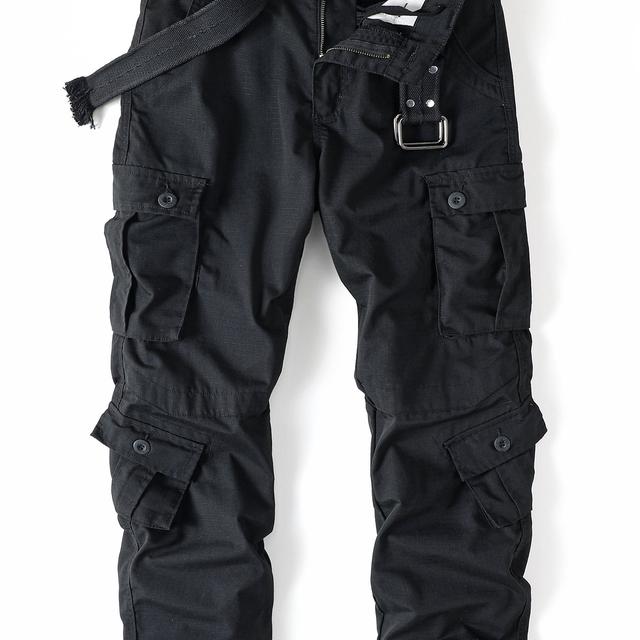 TEMU AKARMY Herren Cargo-Hosen, lässige Baumwoll-Werkhose mit 6 (ohne Gürtel) für Freizeit Wandern