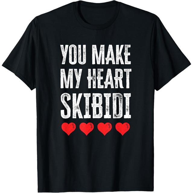 TEMU You Make My Heart Skibidi Day Boys Girls Love T-shirtkids Boys Girls Tops Short Sleeve, Short Sleeve Tee, Comfort Tee, Casual Summer Tee, Must-have Fashionable Tee
