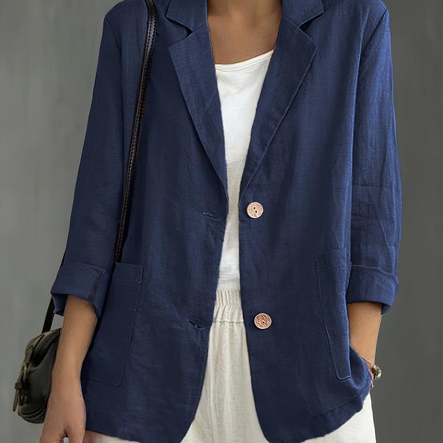 TEMU Chaqueta y Transpirable de Larga, Estilo Casual y Holgado para Mujer Talla Grande, Monobotonera, Ideal para a Día