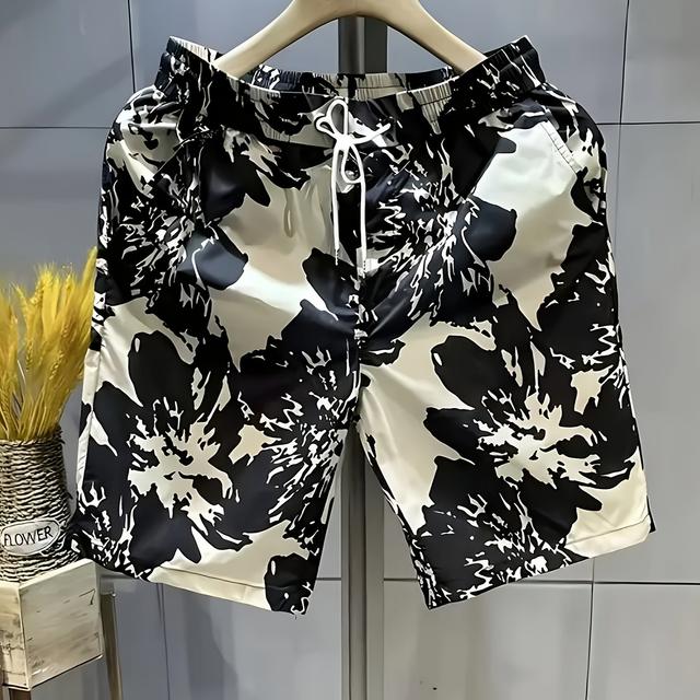 TEMU Plus Size Men's Casual Beach Shorts 3d Print Party Jogger Travel Sports Shorts, Plus Size