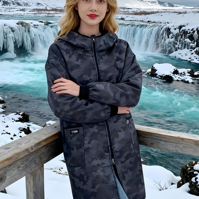 TEMU Plus Size, The Thick, -lined Coats For Autumn And Winter Are Amazing! Hooded Mid-length Coat Off A Vibe And You Warm In Snowy Outdoor .