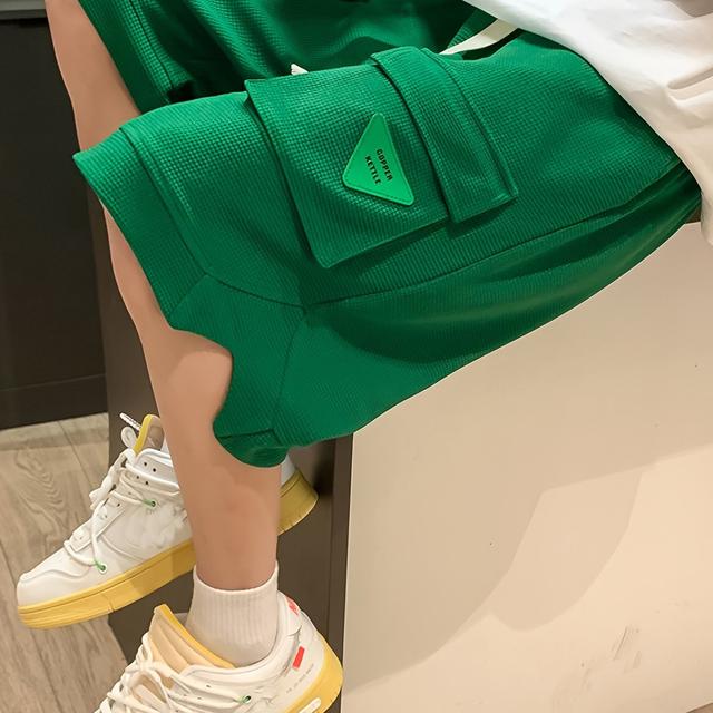 TEMU Gengyuan 남성용 멀티 포켓 캐주얼 반바지 신상, 중동 디자인|짐웨어