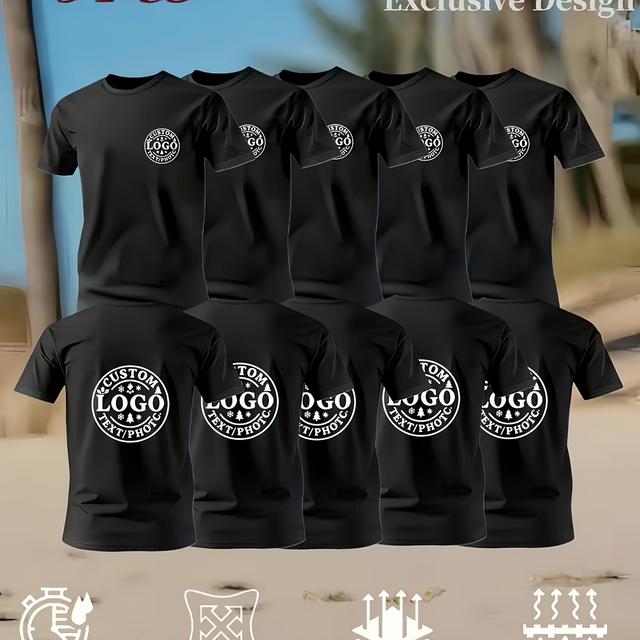 TEMU [free Customization, Factory ] 's T-shirts, Personalized Customization, Work Clothes Customization, Team Building Clothing Customization