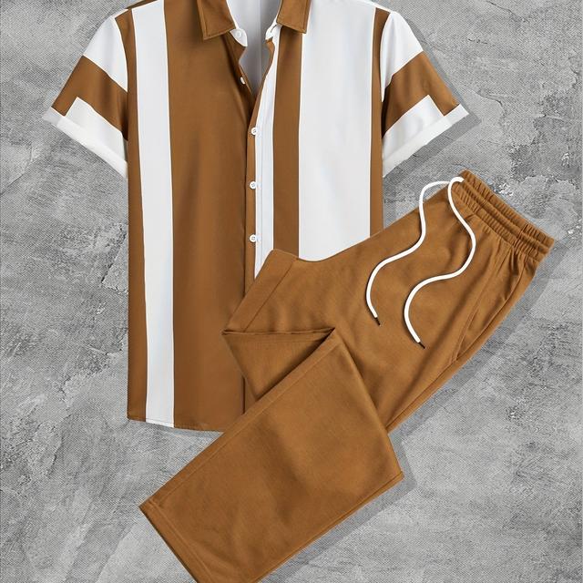 TEMU Conjunto Casual e Elegante para Homem