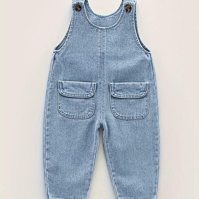 TEMU Infant And Toddler Boys' Casual Suspender Pants, Perfect For Outdoor