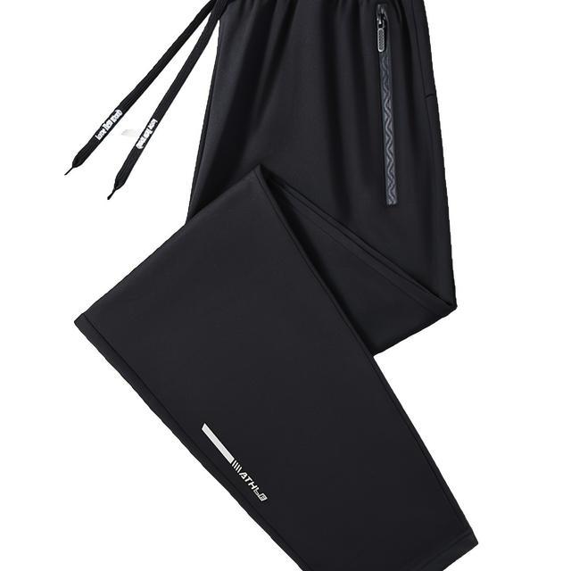 TEMU Men's Sweatpants With Drawstring And Pockets, Regular Fit And Sports Trousers For Spring And Autumn Running And Daily Outerwear-pants For Men
