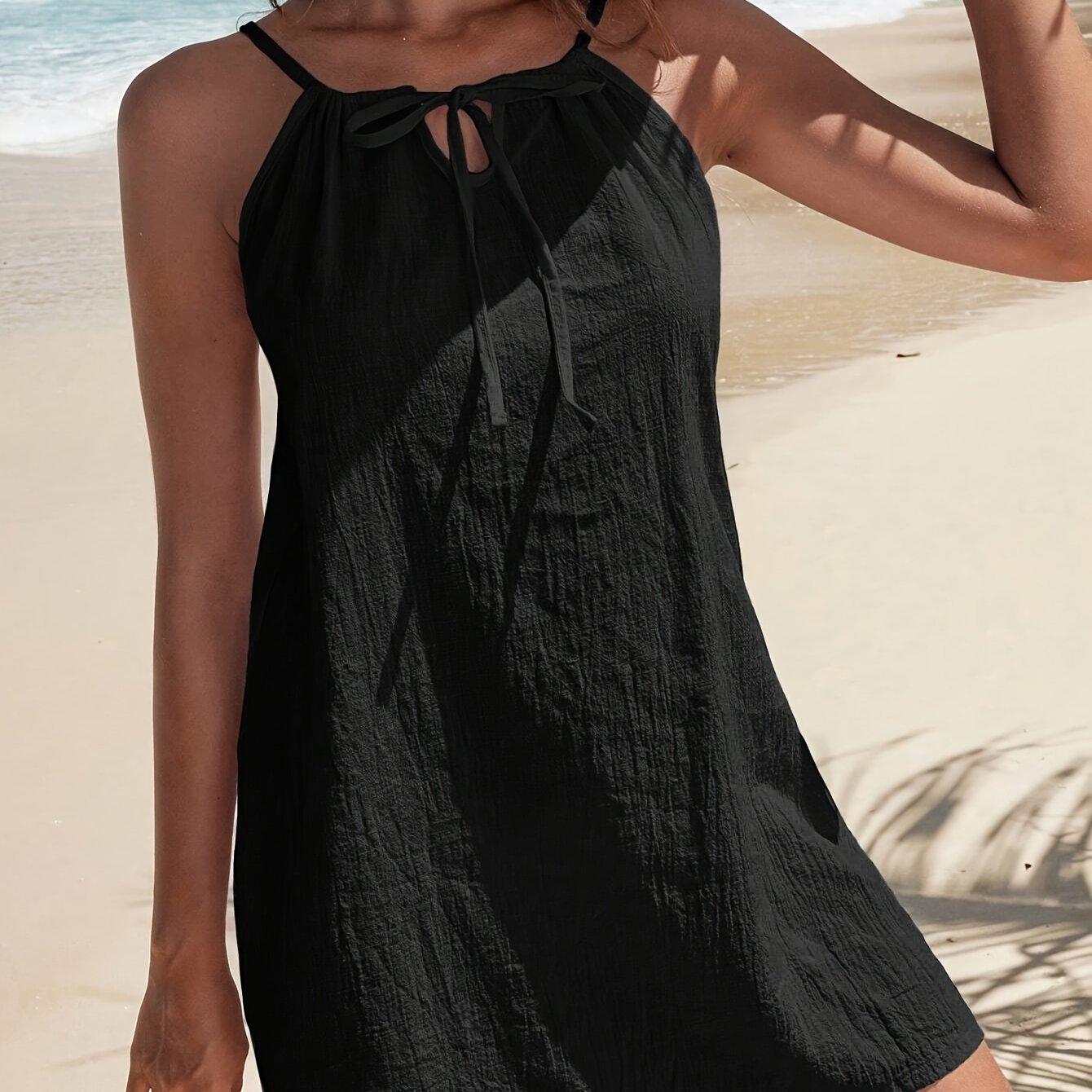 TEMU Summer New Fashionable Tied Wrap Dress