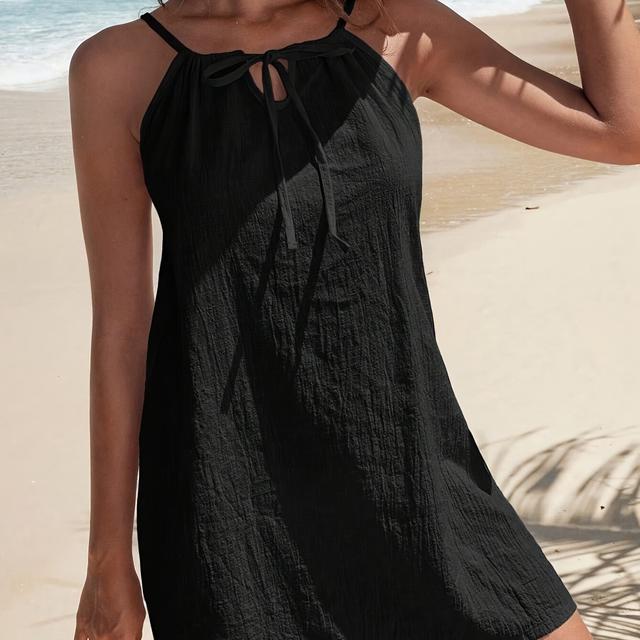 TEMU Summer New Fashionable Tied Wrap Dress