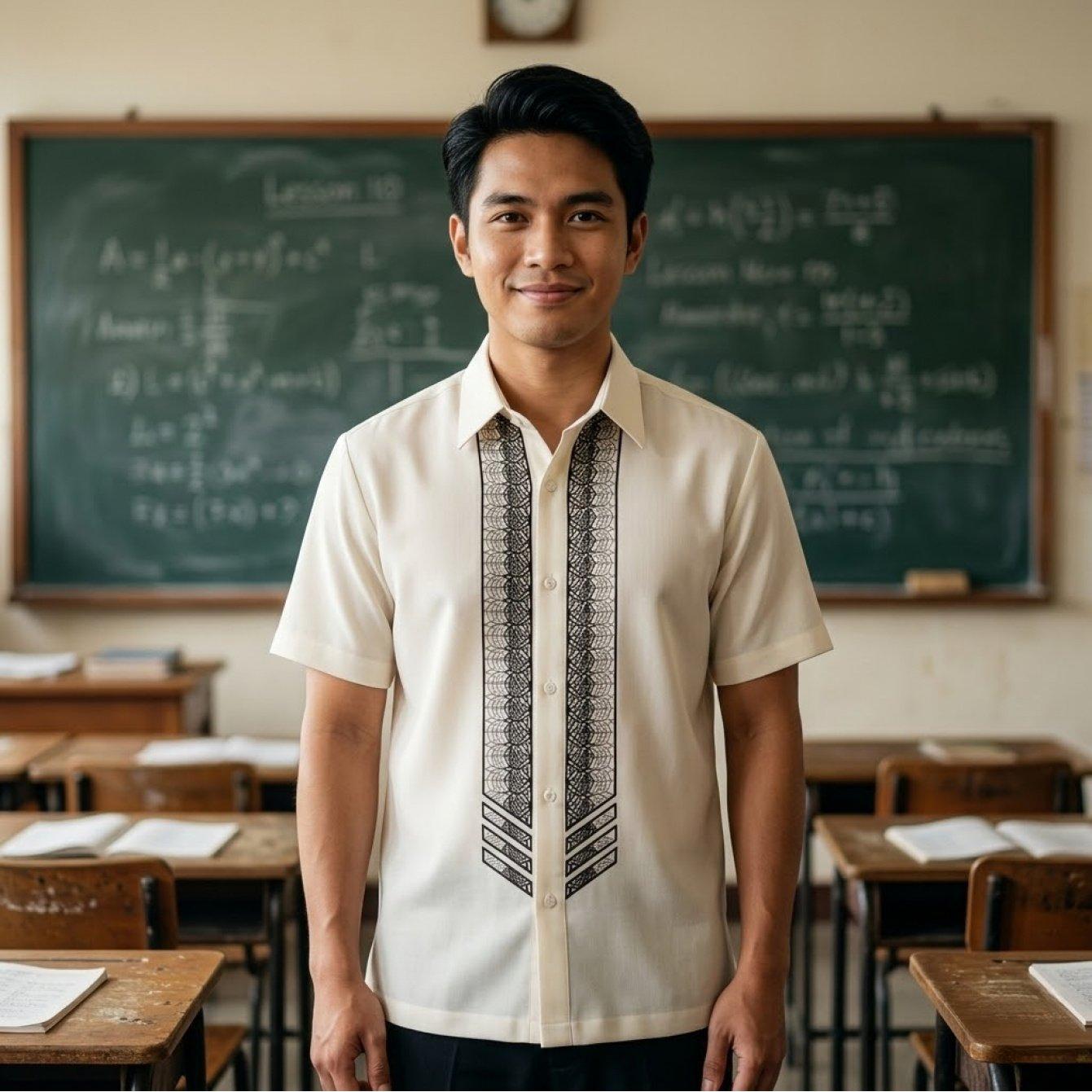 TEMU Deped Office Uniform For Monday, Men's Barong For Teachers