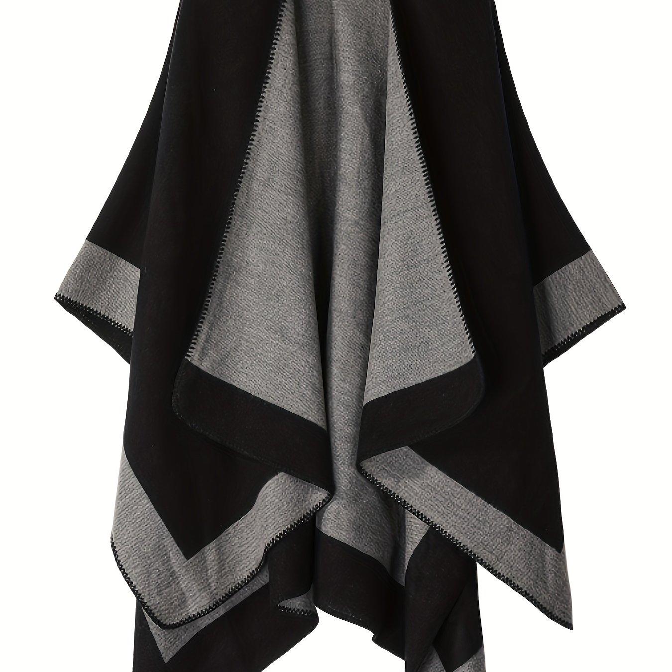 TEMU Plus Size - Plus Size - Plus-size Thick Double-sided Cashmere Color- Warm Stylish Women's Cape Coat