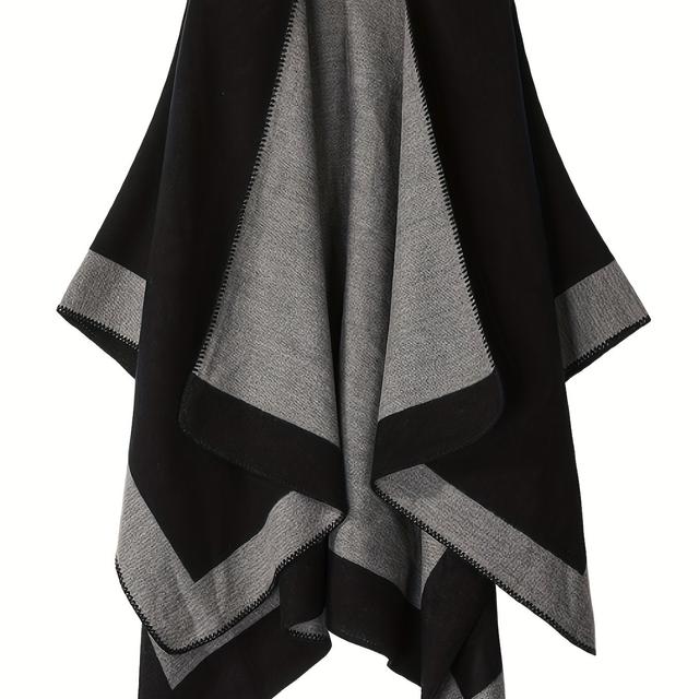 TEMU Plus Size - Plus Size - Plus-size Thick Double-sided Cashmere Color- Warm Stylish Women's Cape Coat