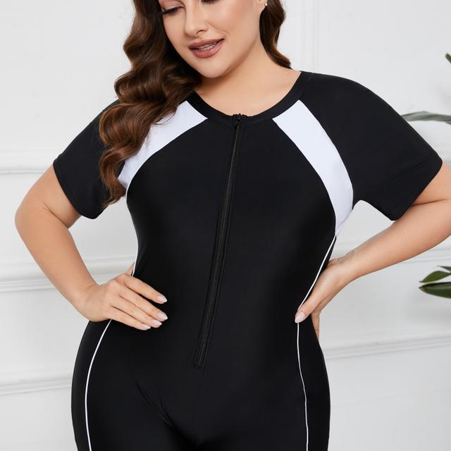 TEMU Maillot de Bain Femme Grande Taille Uni pour Surf et Plage