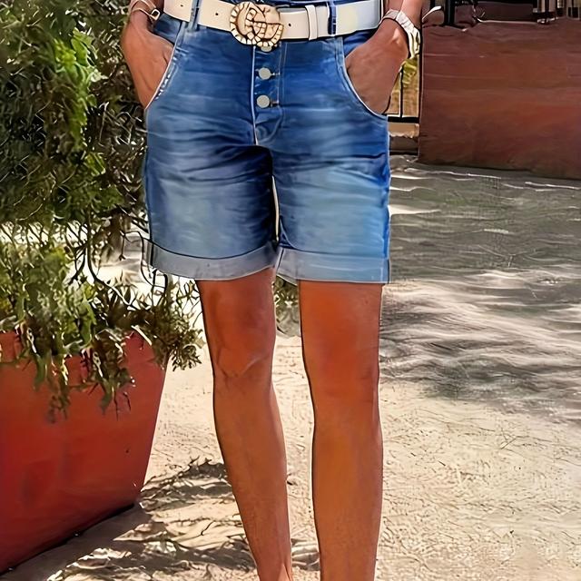 TEMU Nieuwe, zeer elastische casual fietsbroek met knopen en meerdere zakken