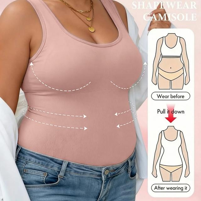 TEMU Women's Plus Size Waist-cinching Tummy Control Shaping Vest Top