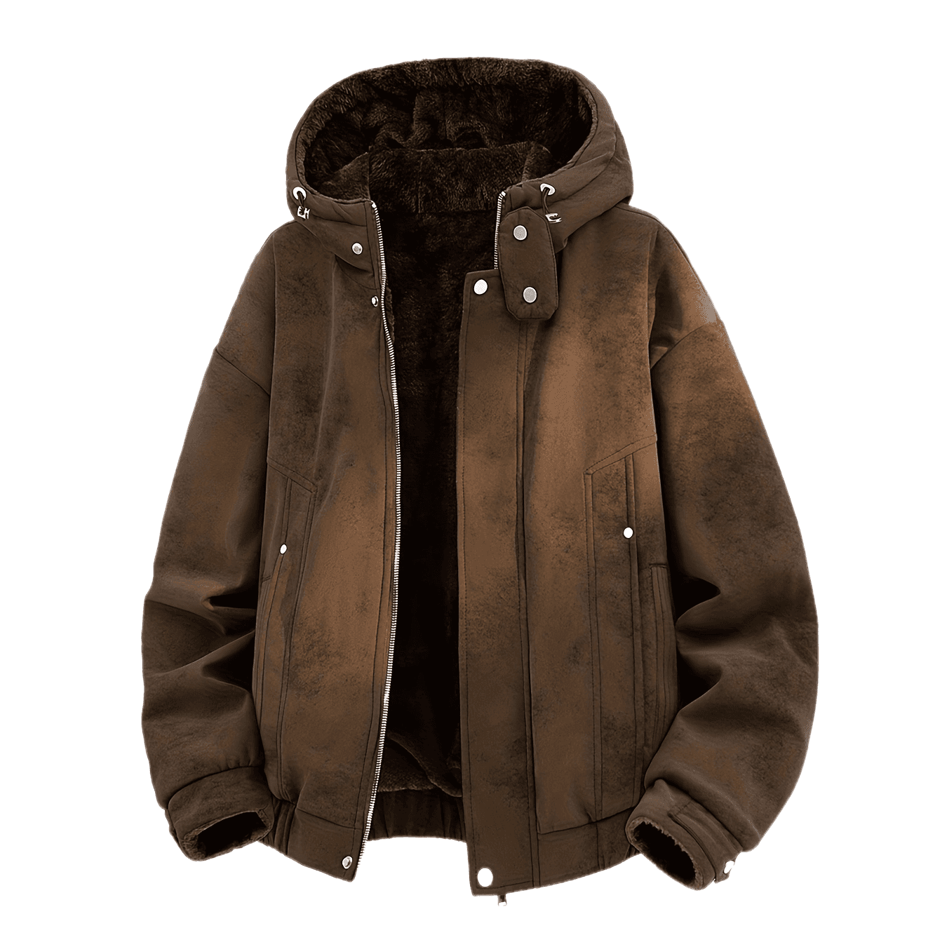 TEMU Chaqueta con Capucha Reversible para Hombre, Abrigo Vintage