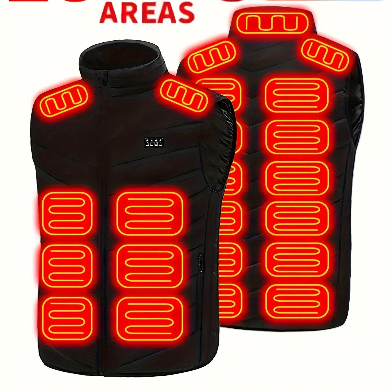 TEMU Men' Heating Vest, Casual Intelligent Electric Sleeveless , Men's Clothing For Fall Winter Outdoor Activities ( Power Bank Is Not Included )