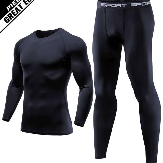 TEMU Set Of 's Long-sleeve Sports Fitness Tops For Running, Featuring Tight Fit, Elasticity, Quick-dry Material, Suitable For Basketball Training And Outdoor Activities.