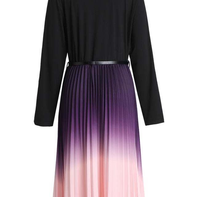 TEMU Plus Size, Modisches Plissiertes Damenanzugkleid