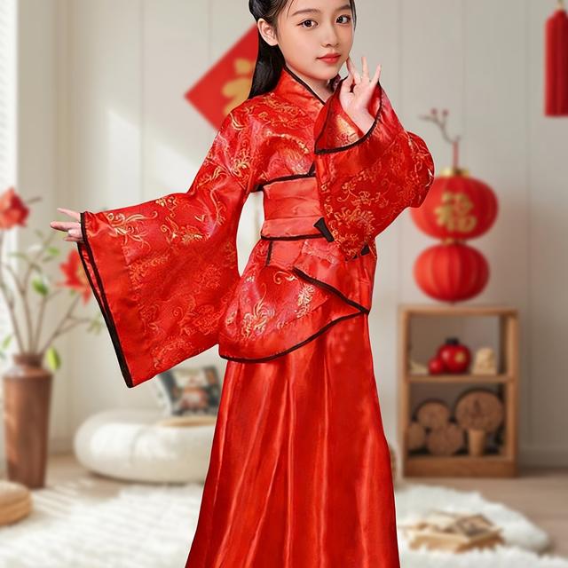 TEMU Un vestido chino tradicional para el Año , con un estilo de vintage, anchas y diseños de y fénix. Es un vestido de adecuado para regalos de Navidad, Acción de Gracias y Año .