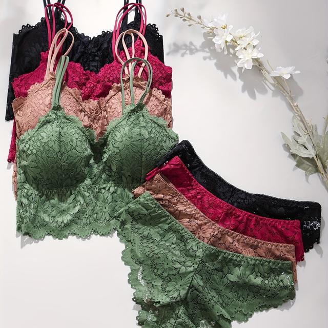 TEMU Four- Women's Lingerie And Panty Set