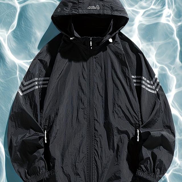 TEMU Jaqueta Masculina de para Atividades ao Ar Livre com Bolso Grande com Zíper, Respirável, Secagem Rápida, Jaqueta Casual Leve Ideal para Caminhadas, Escalada e Pesca