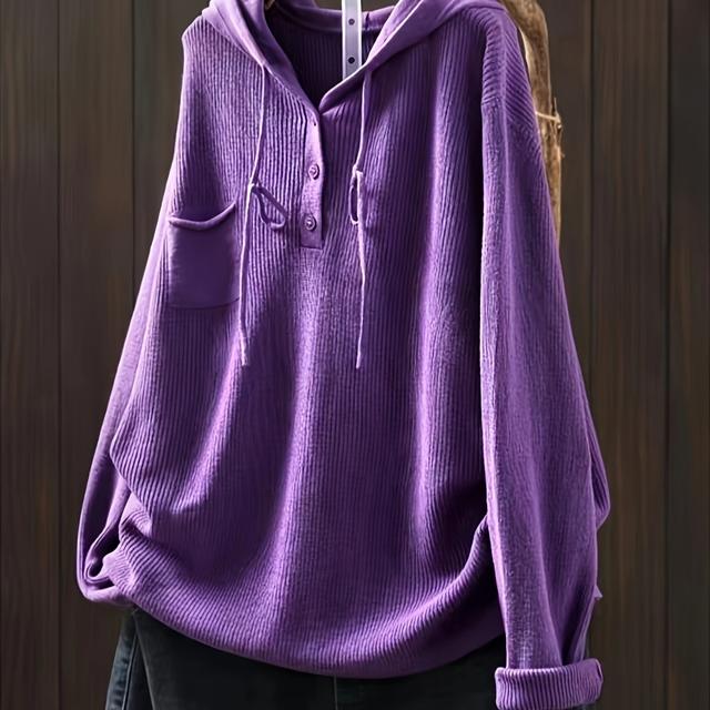 TEMU Grande Taille - Pull à Cordon et Capuche Grande Taille pour Femmes - Pull Polyvalent