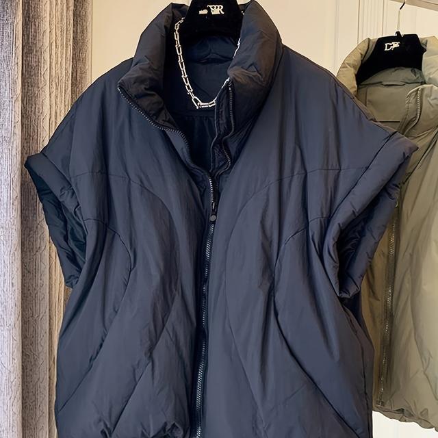 TEMU Women' Vintage Casual Sleeveless Quilted Vest Jacket