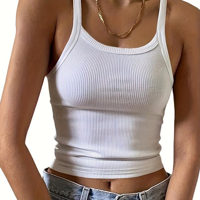TEMU Y2k Wide Shoulder -ring Tank Top