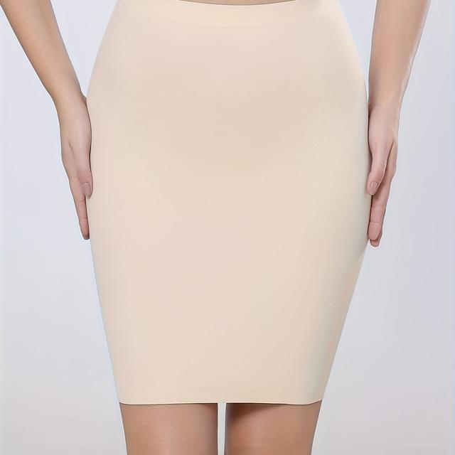 TEMU 1pc Women' Shapewear Skirt High Waist Tummy Control Breathable Shapewear Skirt