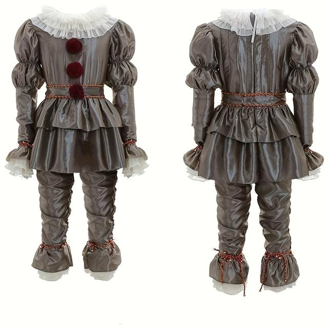 TEMU Complete Set Of Adult Scary Clown Costume For Halloween Cosplay Party
