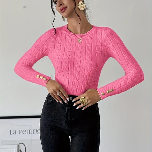 TEMU Dámský svetr Tom Directional, elegantní a ležérní, snadno kombinovatelný, měkký a hřejivý, nerozpíjí se, dámská móda